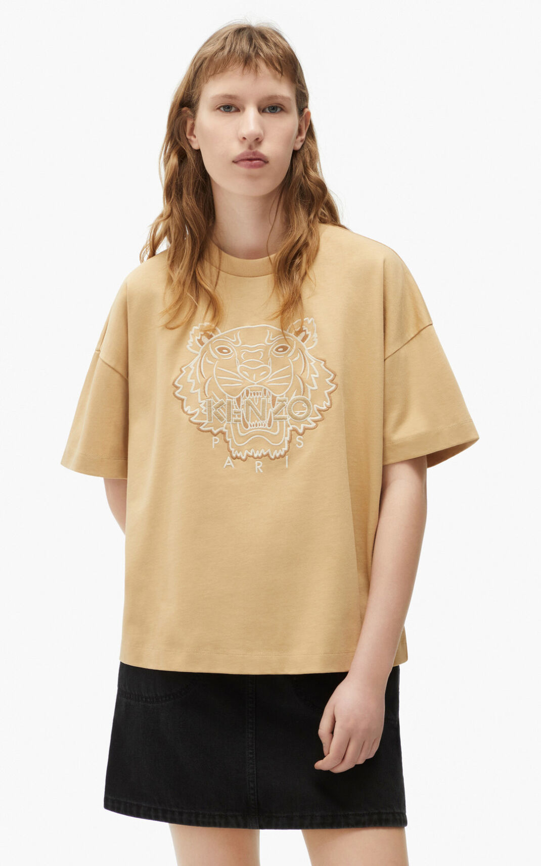 Kenzo 虎 boxy Tシャツ レディース 暗ベージュ - SVHEJA207